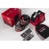 Casca integrala MT KRE+ Carbon Kraker C5 rosu mat - 100% carbon - FIM approved - lentila antiaburire Pinlock + viziera neagra ca