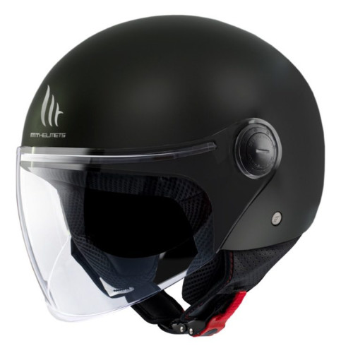 Casca open face motociclete MT Street S A1 negru lucios - omologare noua ECE 22.06