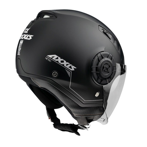 Casca Axxis model Metro S A1 negru lucios (open face) - omologare noua ECE 22.06 - tip viziera: MT-V-26B 2