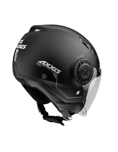 Casca Axxis model Metro S V2 A1 negru mat (open face) - omologare noua ECE 22.06 - tip viziera: MT-V-26B