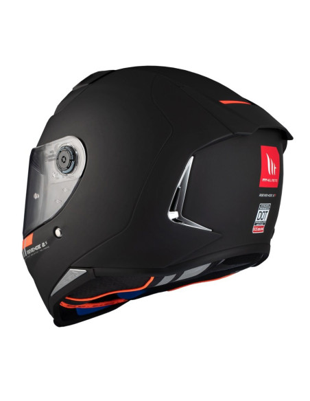 Casca integrala MT Revenge 2 S A1 negru mat - omologare noua ECE 22.06 - tip viziera: MT-V-14B