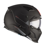 Casca MT Streetfighter SV S A1 negru mat (ochelari soare integrati) - masca (protectie) barbie si cozoroc detasabile - omologare