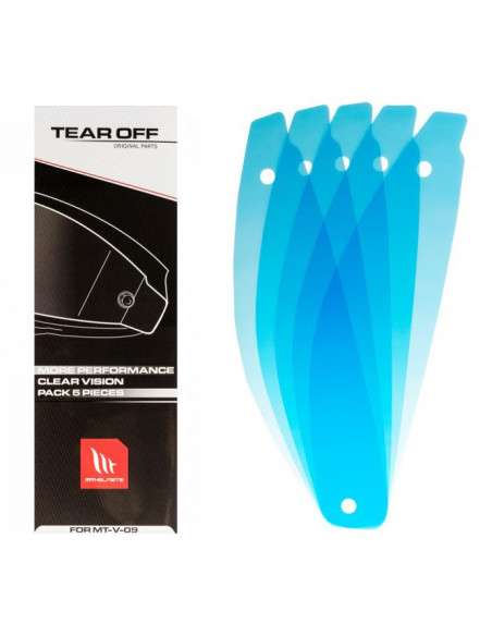 Kit 5 tear-off pentru viziera casca integrala KRE Snake Carbon - KRE SV - KRE+ (kit 5 folii transparente viziera – MT Helmets) (
