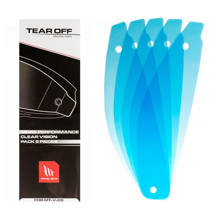 Kit 5 tear-off pentru viziera casca integrala KRE Snake Carbon - KRE SV - KRE+ (kit 5 folii transparente viziera – MT Helmets) (