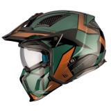 Casca MT Streetfighter SV S P1R A9 verde lucios (ochelari soare integrati) - masca (protectie) barbie si cozoroc detasabile - om