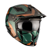 Casca MT Streetfighter SV S P1R A9 verde lucios (ochelari soare integrati) - masca (protectie) barbie si cozoroc detasabile - om
