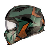 Casca MT Streetfighter SV S P1R A9 verde lucios (ochelari soare integrati) - masca (protectie) barbie si cozoroc detasabile - om