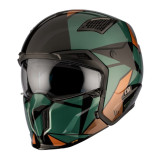 Casca MT Streetfighter SV S P1R A9 verde lucios (ochelari soare integrati) - masca (protectie) barbie si cozoroc detasabile - om