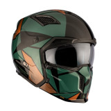 Casca MT Streetfighter SV S P1R A9 verde lucios (ochelari soare integrati) - masca (protectie) barbie si cozoroc detasabile - om