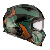 Casca MT Streetfighter SV S P1R A9 verde lucios (ochelari soare integrati) - masca (protectie) barbie si cozoroc detasabile - om