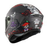 Casca integrala Axxis model Draken S Horrorland A2 titanium mat - tip viziera: MT-V-18C