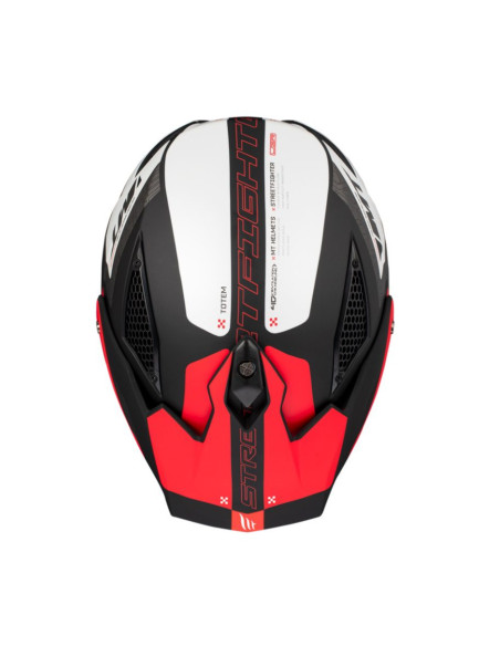 Casca MT Streetfighter SV S Totem B15 rosu mat (ochelari soare integrati) - masca (protectie) barbie si cozoroc detasabile - omo