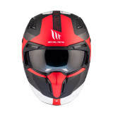 Casca MT Streetfighter SV S Totem B15 rosu mat (ochelari soare integrati) - masca (protectie) barbie si cozoroc detasabile - omo