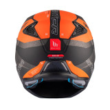 Casca MT Streetfighter SV S Totem B4 portocaliu mat (ochelari soare integrati) - masca (protectie) barbie si cozoroc detasabile 