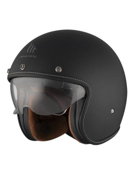 Casca open face motociclete MT Le Mans 2 S SV negru mat (ochelari soare integrati) - omologare noua ECE 22.06