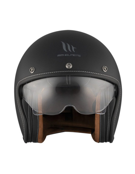 Casca open face motociclete MT Le Mans 2 S SV negru mat (ochelari soare integrati) - omologare noua ECE 22.06
