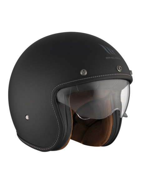 Casca open face motociclete MT Le Mans 2 S SV negru mat (ochelari soare integrati) - omologare noua ECE 22.06