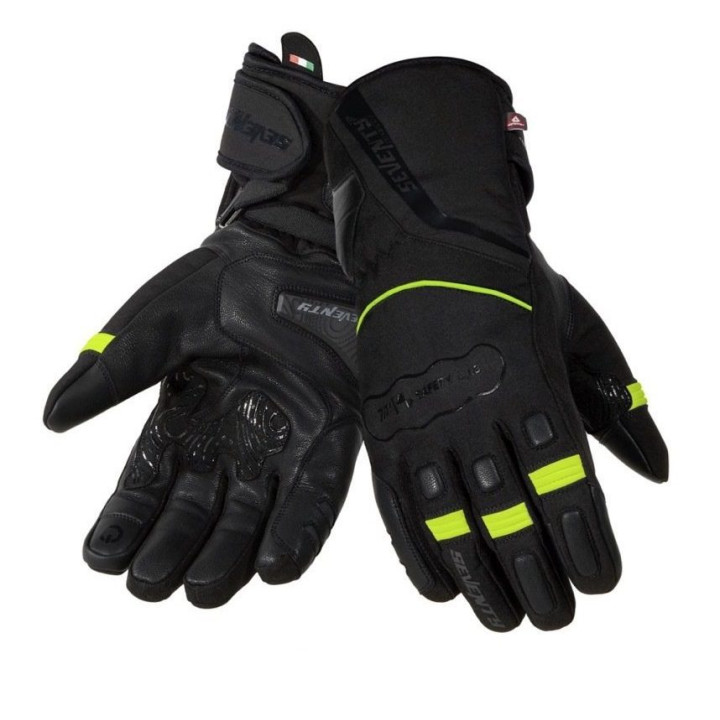 Manusi barbati Touring iarna Seventy model SD-T7 Gobi negru/galben fluor