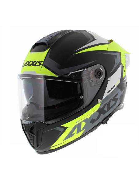 Casca integrala Axxis Hawk SV Judge B3 galben fluor mat negru mat (ochelari soare integrati) - tip viziera: MT-V-31