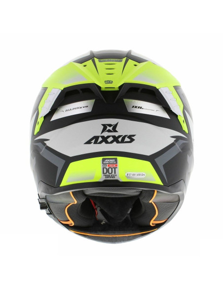 Casca integrala Axxis Hawk SV Judge B3 galben fluor mat negru mat (ochelari soare integrati) - tip viziera: MT-V-31