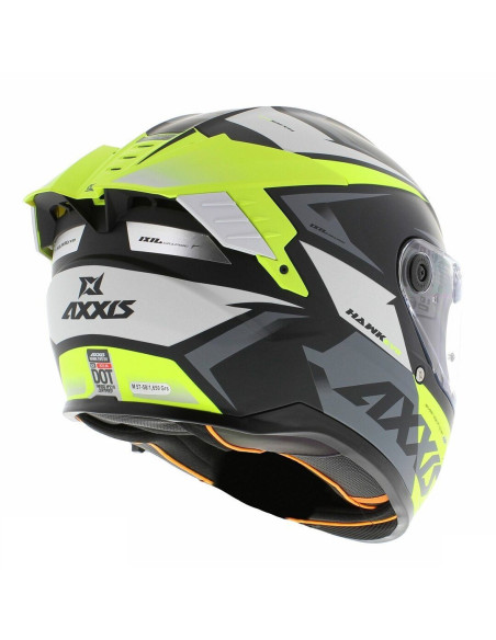 Casca integrala Axxis Hawk SV Judge B3 galben fluor mat negru mat (ochelari soare integrati) - tip viziera: MT-V-31