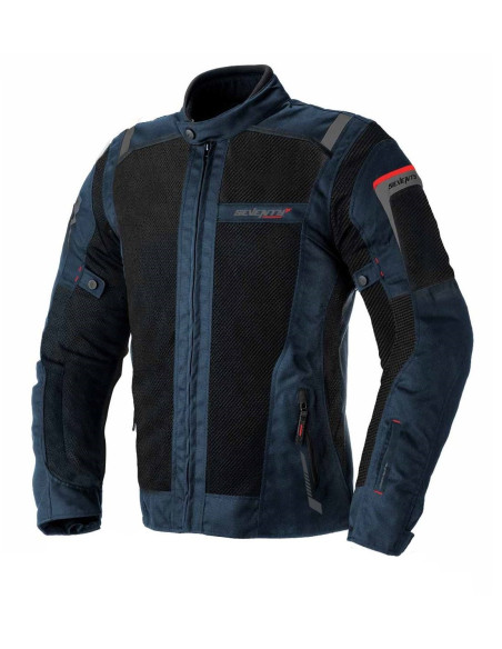 Geaca (jacheta) motociclete barbati Touring Seventy vara model SD-JT56 culoare: albastru/negru