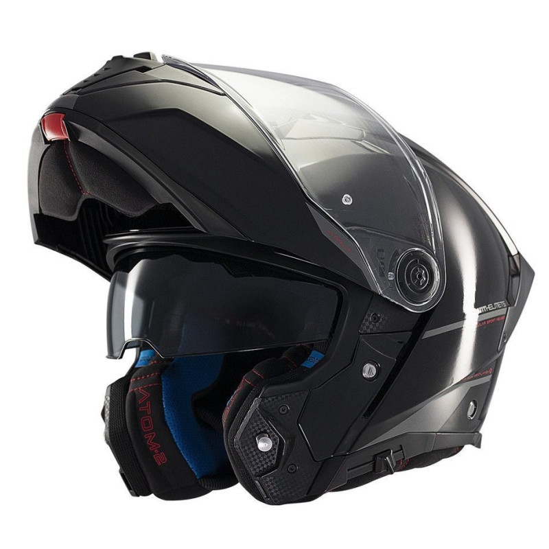Casca modulabila MT Atom 2 SV A1 negru lucios (ochelari soare integrati) Pinlock Ready - tip viziera: MT-V-35