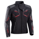 Geaca (jacheta) motociclete barbati Racing/Roadster Ixon iarna model Cell MS culoare: negru/gri/rosu