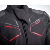 Geaca (jacheta) motociclete barbati Racing/Roadster Ixon iarna model Cell MS culoare: negru/gri/rosu
