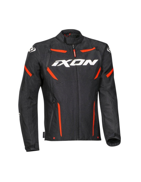 Geaca (jacheta) motociclete barbati Racing/Roadster Ixon mid-season model Striker MS culoare: negru/alb/rosu