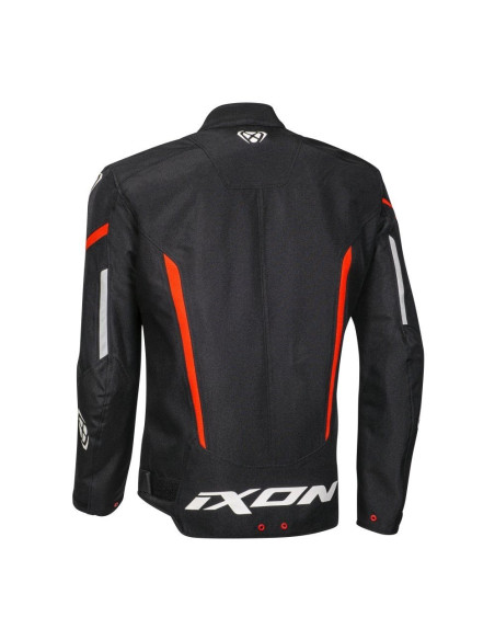 Geaca (jacheta) motociclete barbati Racing/Roadster Ixon mid-season model Striker MS culoare: negru/alb/rosu