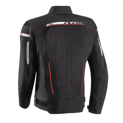Geaca (jacheta) motociclete barbati Racing/Roadster Ixon All season model T-Rex MS culoare: negru/alb/rosu 2