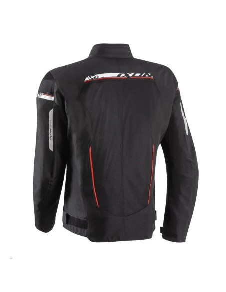 Geaca (jacheta) motociclete barbati Racing/Roadster Ixon All season model T-Rex MS culoare: negru/alb/rosu