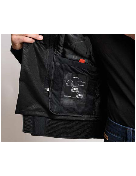 Geaca (jacheta) motociclete barbati Racing/Roadster Ixon All season model T-Rex MS culoare: negru/alb/rosu