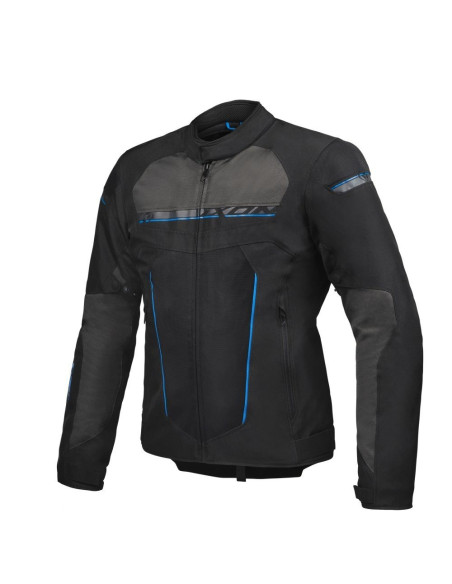 Geaca (jacheta) motociclete barbati Racing/Roadster Ixon All season model T-Rex MS culoare: negru/gri/albastru