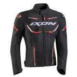 Geaca (jacheta) motociclete barbati Racing/Roadster Ixon vara model Striker AIR WP MS culoare: negru/rosu/alb
