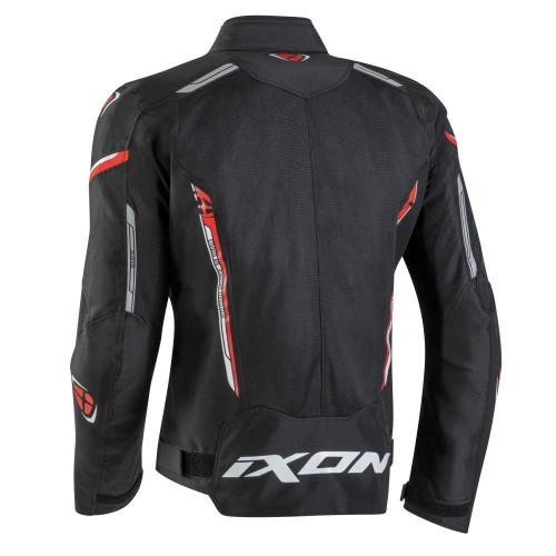Geaca (jacheta) motociclete barbati Racing/Roadster Ixon vara model Striker AIR WP MS culoare: negru/rosu/alb 2