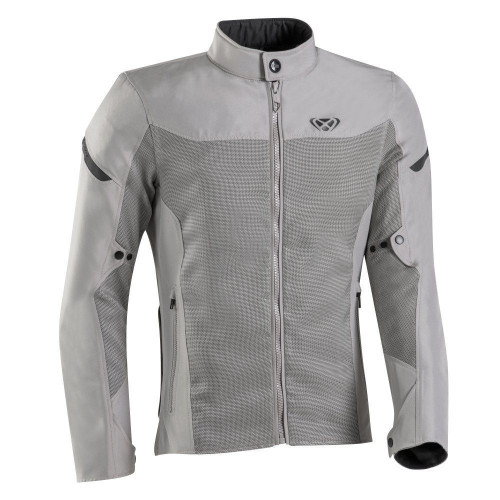 Geaca (jacheta) motociclete barbati Racing/Roadster Ixon vara model Fresh MS culoare: greige (gri)