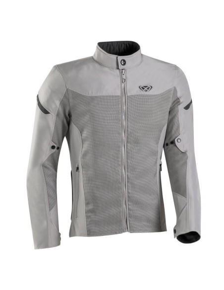Geaca (jacheta) motociclete barbati Racing/Roadster Ixon vara model Fresh MS culoare: greige (gri)