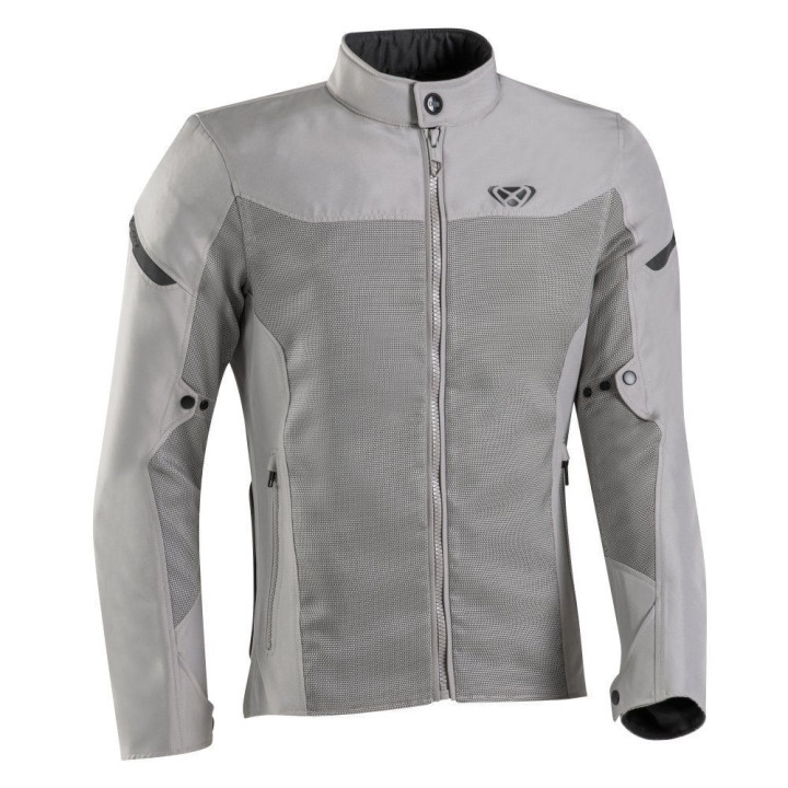 Geaca (jacheta) motociclete barbati Racing/Roadster Ixon vara model Fresh MS culoare: greige (gri)