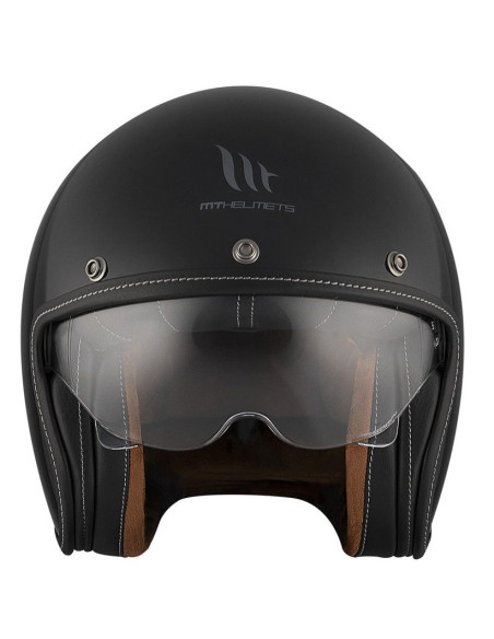 Casca open face motociclete MT Le Mans 2 S SV negru lucios (ochelari soare integrati) - omologare noua ECE 22.06
