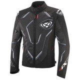 Geaca (jacheta) motociclete barbati Racing/Roadster Ixon vara model Demoniak MS culoare: negru/alb