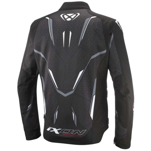 Geaca (jacheta) motociclete barbati Racing/Roadster Ixon vara model Demoniak MS culoare: negru/alb 2