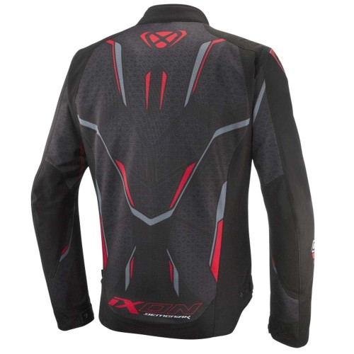 Geaca (jacheta) motociclete barbati Racing/Roadster Ixon vara model Demoniak MS culoare: negru/rosu 2