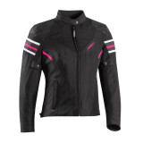 Geaca (jacheta) motociclete femei Racing/Roadster Ixon All season model Ilana Evo LS culoare: negru/fuchsia (roz)