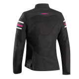 Geaca (jacheta) motociclete femei Racing/Roadster Ixon All season model Ilana Evo LS culoare: negru/fuchsia (roz)