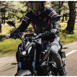 Geaca (jacheta) motociclete femei Racing/Roadster Ixon All season model Ilana Evo LS culoare: negru/fuchsia (roz)