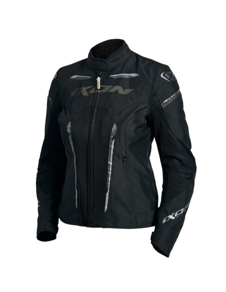 Geaca (jacheta) motociclete femei Racing/Roadster Ixon vara model Striker AIR WPL LS culoare: negru