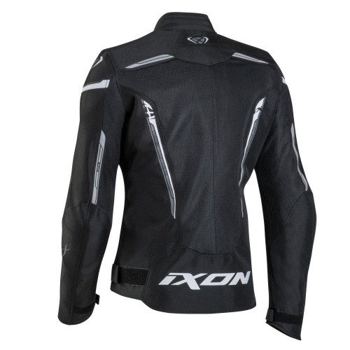 Geaca (jacheta) motociclete femei Racing/Roadster Ixon vara model Striker AIR WPL LS culoare: negru/alb 2
