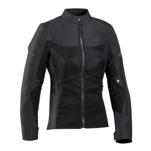 Geaca (jacheta) motociclete femei Racing/Roadster Ixon vara model Fresh LS culoare: negru